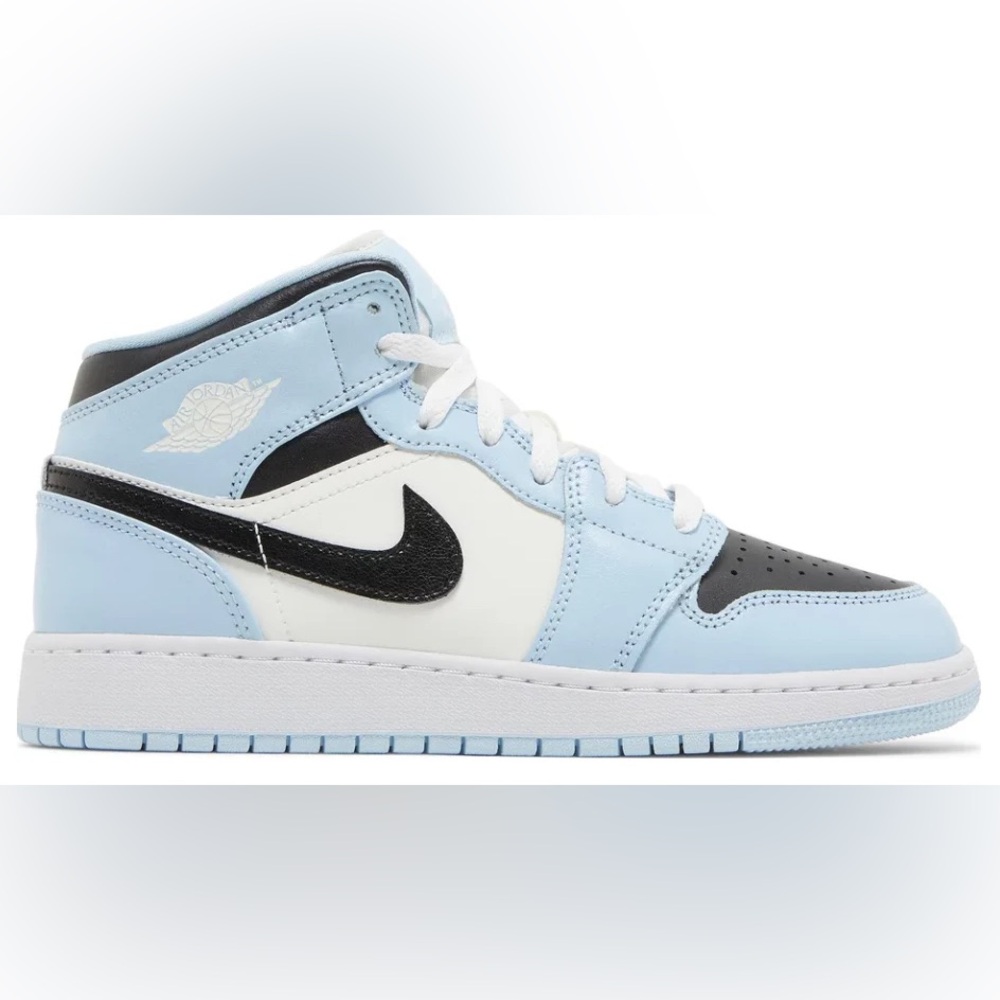 Air Jordan High-Top Sneakers in Blue and White